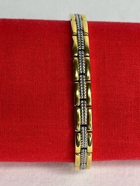 Sabona Magnetic Stainless Steel Bracelet Gold Tone & Silver Tone S/M Unisex